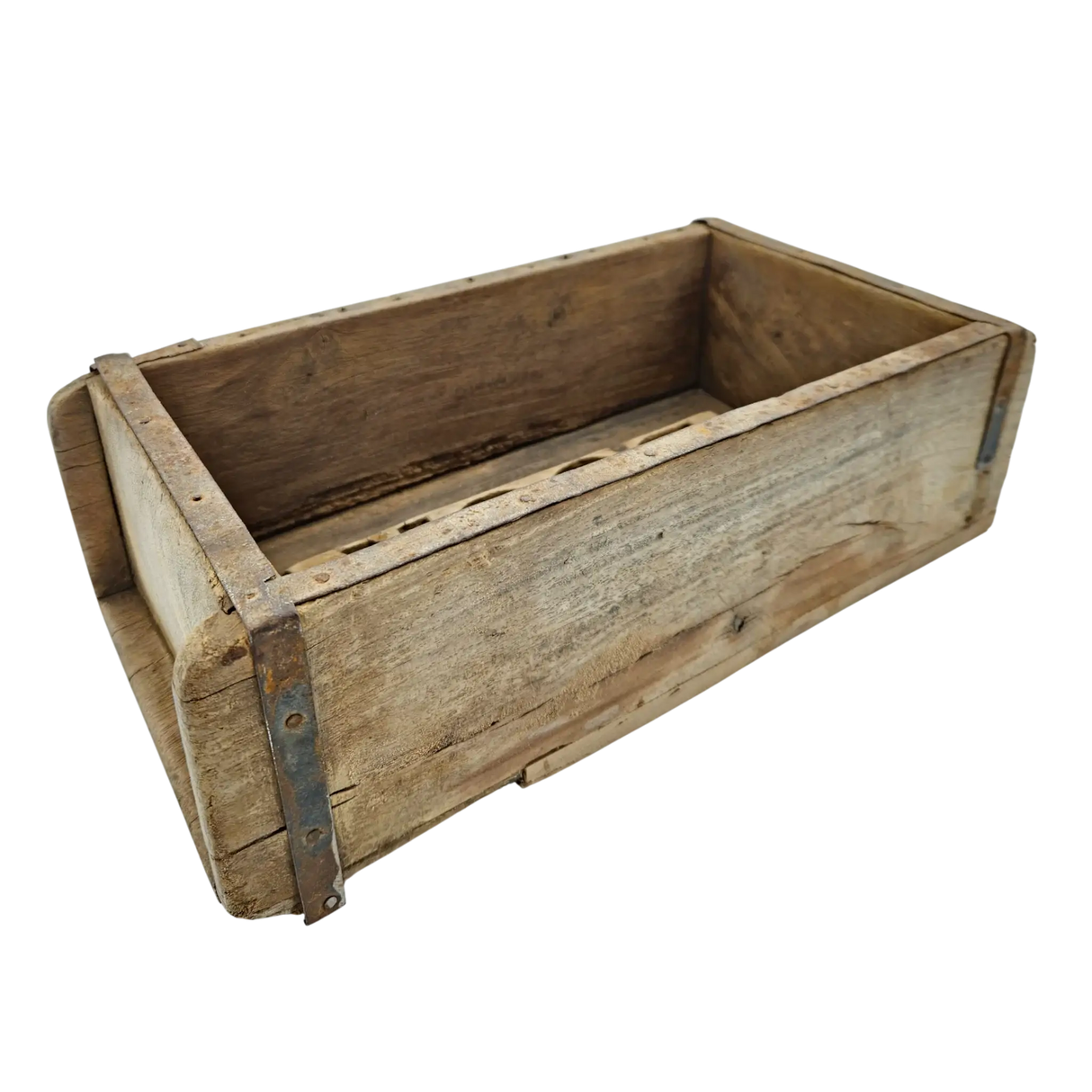 Holzkiste Ziegelform Ziegelsteinform Kiste recyceltes Holz Kasten 31 cm Original rustikal - Holzkiste
