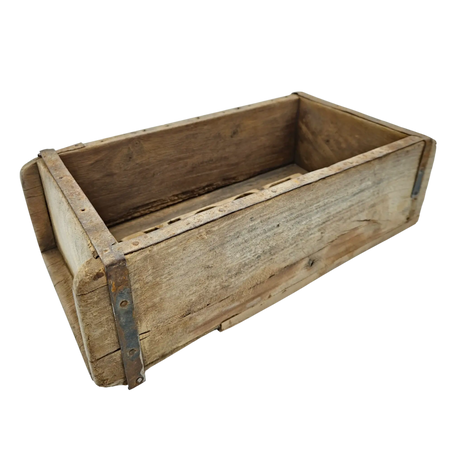 Holzkiste Ziegelform Ziegelsteinform Kiste recyceltes Holz Kasten 31 cm Original rustikal - Holzkiste