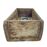 Holzkiste Ziegelform Ziegelsteinform Kiste recyceltes Holz Kasten 31 cm Original rustikal - Holzkiste