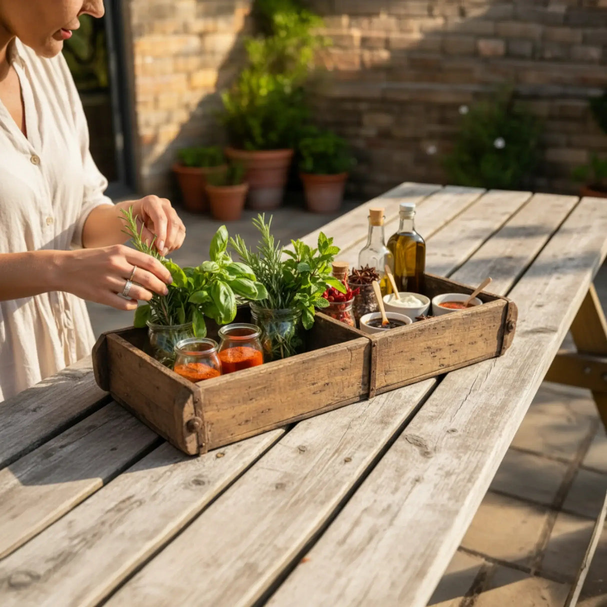 Ziegelkasten Ziegelform Miamonda Dekoration grillen Gewürze