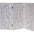 Holzornament weiß 60x45 cm shabby Landhaus Mandala Holzbild Ornament B-Ware - Ornament