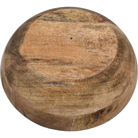 Holzschale Mangoholz Dekoschale rund Schale für Lebensmittel natur braun Ø 30 cm - Holzschale