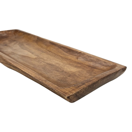Holztablett Holzbrett Dekoschale Holzschale braun 58x22 cm Kerzentablett Dekobrett XXL - Dekobrett
