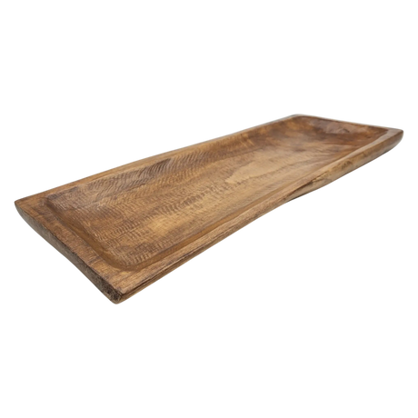 Holztablett Holzbrett Dekoschale Holzschale braun 58x22 cm Kerzentablett Dekobrett XXL - Dekobrett