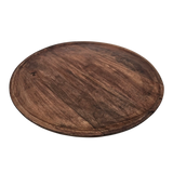 Holzteller Dekoteller rund hellbraun dunkelbraun 37 cm Kerzenteller Mangoholz - Braun - Dekoteller