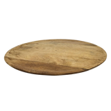 Holzteller Dekoteller rund hellbraun dunkelbraun 37 cm Kerzenteller Mangoholz - Dekoteller