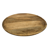 Holzteller Dekoteller rund hellbraun dunkelbraun 37 cm Kerzenteller Mangoholz - Natur - Dekoteller