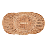 Kaminholzkorb mit Jute XXL Weidenkorb Holzkorb Holztrage 43x70 cm - Kaminholzkorb