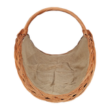 Kaminholzkorb mit Jute XXL Weidenkorb Holzkorb Holztrage 43x70 cm - Kaminholzkorb