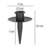 Kerzenhalter für Flaschen Metall schwarz Stabkerzenhalter Tülle für Kranz - Stabkerzenhalter