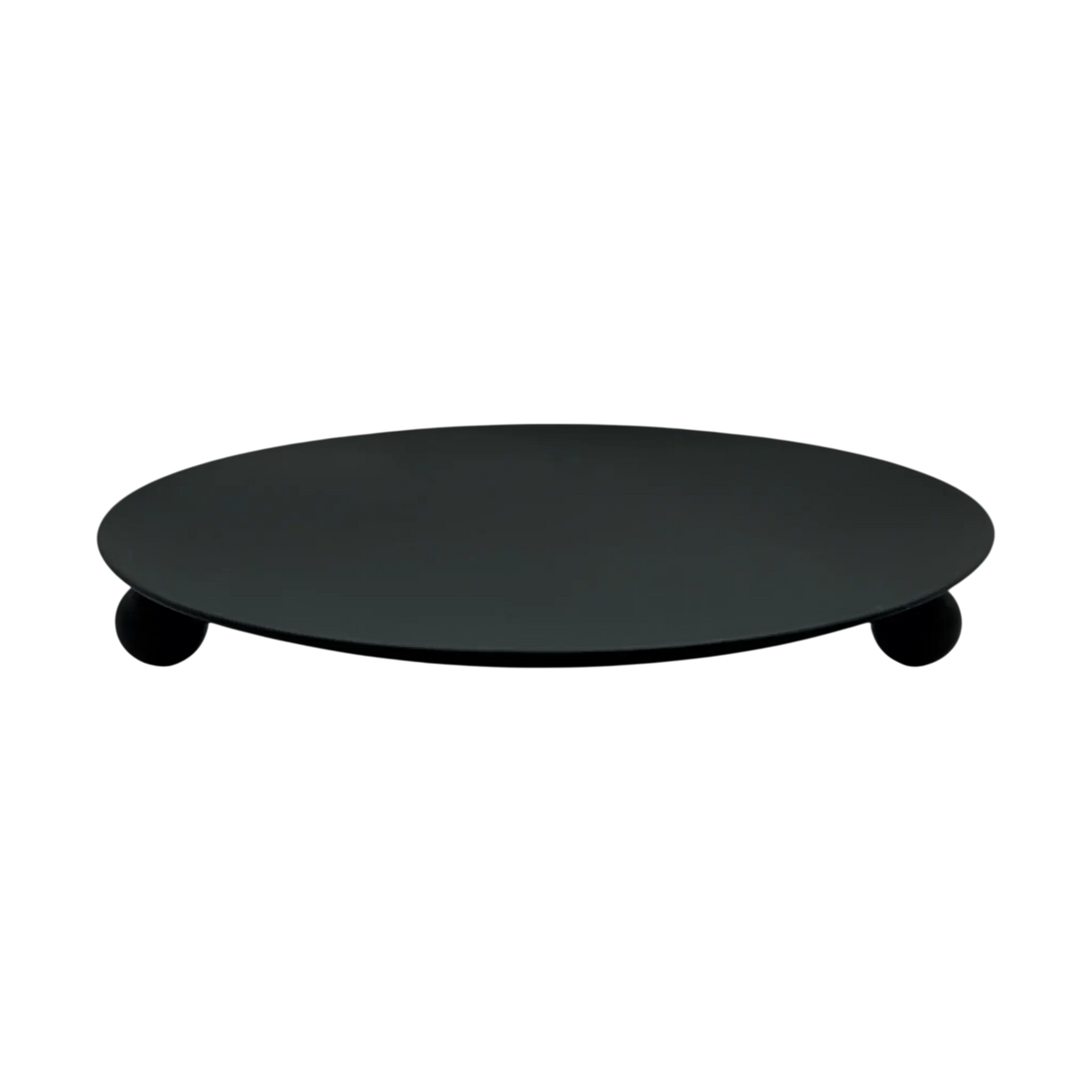 Kerzenhalter schwarz 4 Stück Stumpenkerzen Teller Kerzenteller Weihnachten 8,5 cm - Kerzenhalter