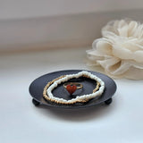 Kerzenhalter schwarz 4 Stück Stumpenkerzen Teller Kerzenteller Weihnachten 8,5 cm - Kerzenhalter