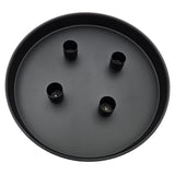 Kerzenteller Kerzentablett magnetische Kerzenhalter Tablett schwarz Metall 25 cm - Kerzenhalter