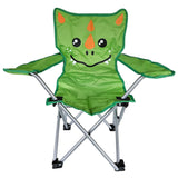 Kinderklappstuhl Campingstuhl Gartenstuhl Kinder Klappstuhl camping Kinderstuhl - Drache grün - Campingstuhl für Kinder