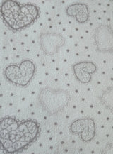 Kuscheldecke Decke Tagesdecke Herz 150x200 cm Creme Grau Beige Rot Wohndecke - Wohndecke