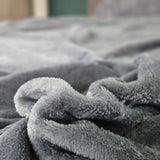Kuscheldecke Flauschig Weich XXL180x220 Mikrofaser Wohndecke Tagesdecke Flanell - Dunkelgrau - Wohndecke