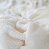 Kuscheldecke Flauschig Weich XXL180x220 Mikrofaser Wohndecke Tagesdecke Flanell - Creme - Wohndecke