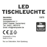 Lampe Leuchte kleine Tischleuchte LED Camping dimmbar tragbar batteriebetrieben - Campinglampe