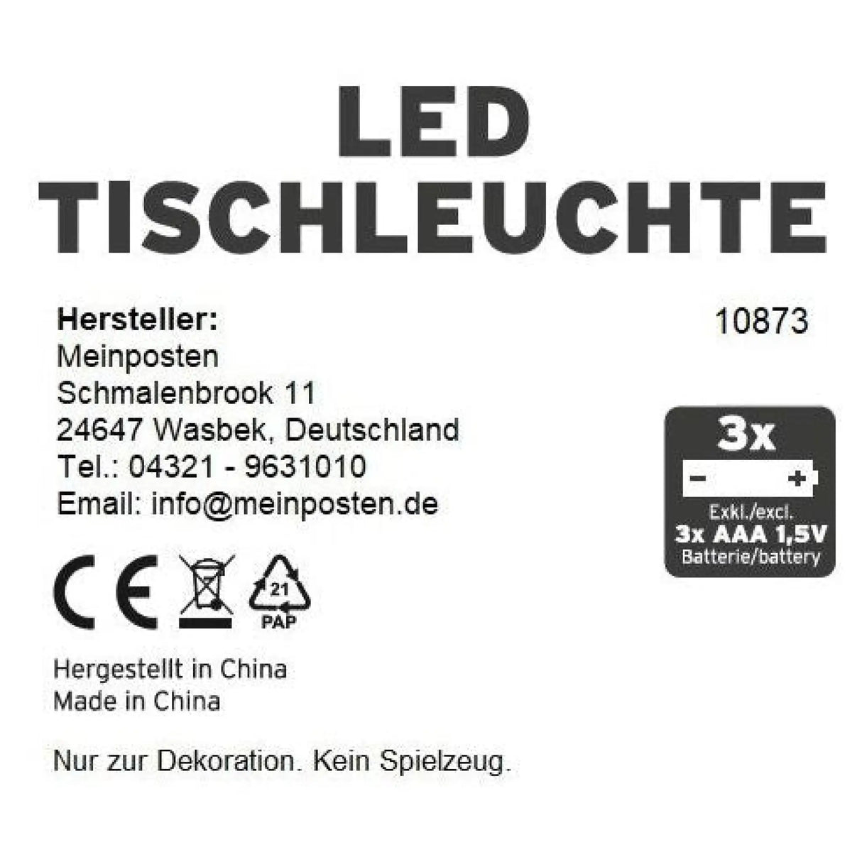 Lampe Leuchte kleine Tischleuchte LED Camping dimmbar tragbar batteriebetrieben - Campinglampe