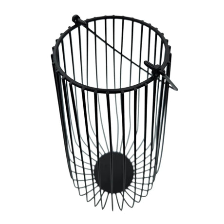 Laterne Windlicht Metalllaterne 25x50 cm Windlicht Kerzenhalter Gartenlampe schwarz - Laterne Windlicht