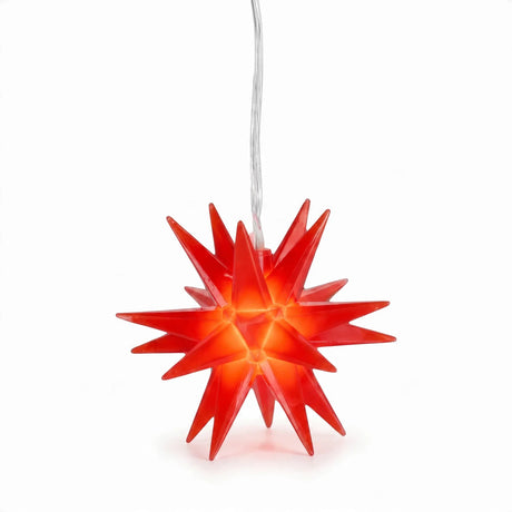 LED Weihnachtsstern 3D Ø 8 cm – Rot oder Weiß Batterie & Timer - Rot - Weihnachtsstern LED