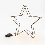 LED Weihnachtsstern aus Metall – 160 LEDs warmweiß mit Twinkle-Effekt & Timer - Weihnachtsstern LED
