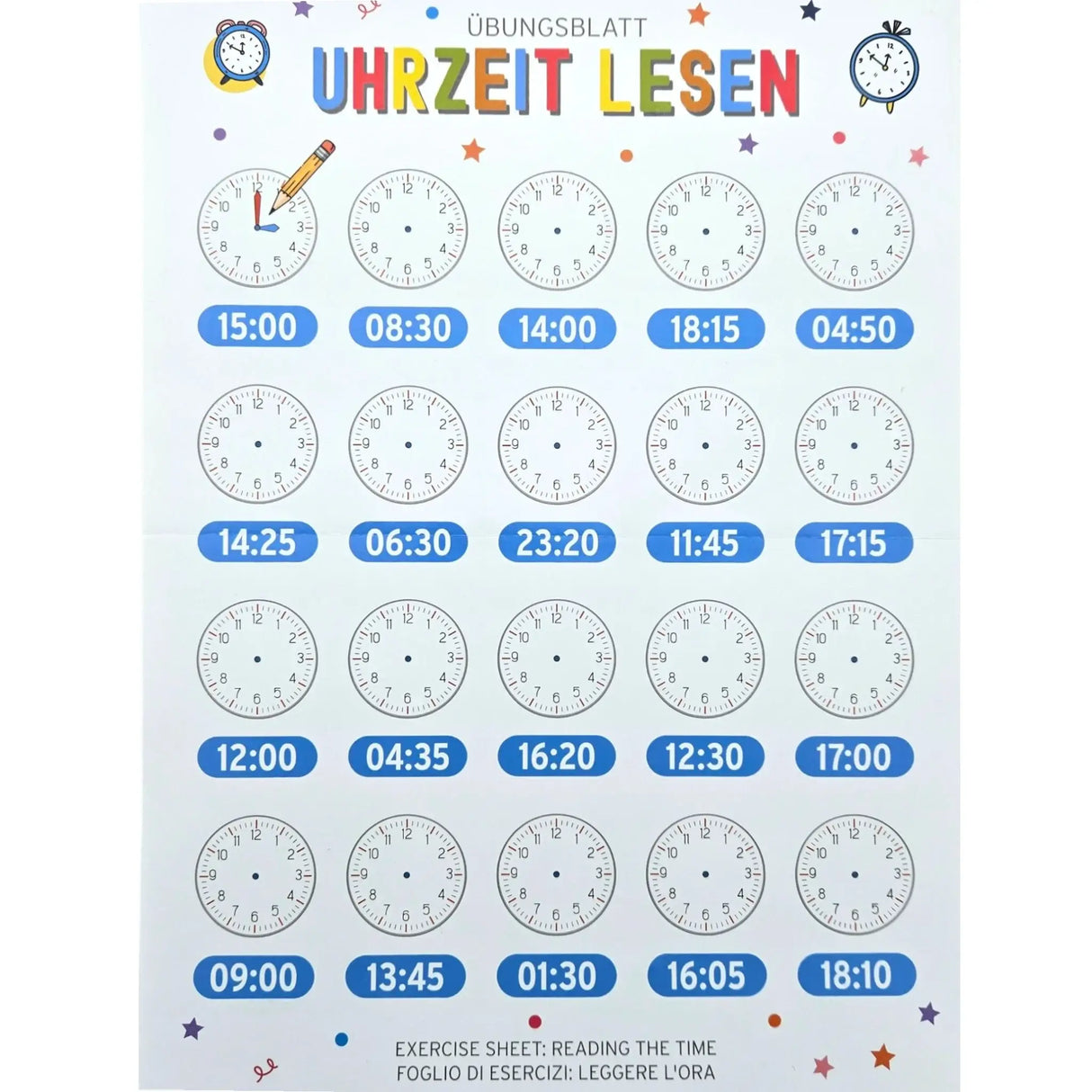 Lernuhr Kinderuhr Wanduhr bunt analoge Montessori Wanduhr Kinderzimmer Mädchen Jungen - Uhr