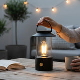 Leuchte Lampe Campinglampe stufenlos Dimmbar LED schwarz Laterne AKKU USB - Leuchte Touch