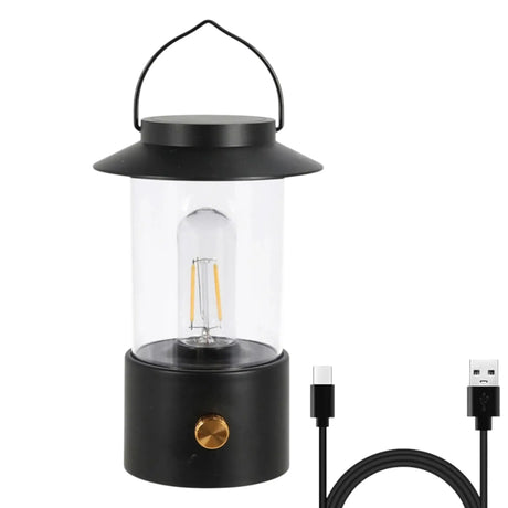 Leuchte Lampe Campinglampe stufenlos Dimmbar LED schwarz Laterne AKKU USB - Leuchte Touch