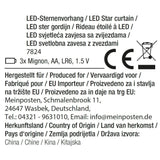 Lichterkette Sternenvorhang LED warmweiß Lichtervorhang 100x80cm Batterie Timer - Lichterkette LED