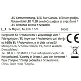 Lichterkette Sternenvorhang LED warmweiß Lichtervorhang 80x60cm Batterie Timer - Lichterkette LED