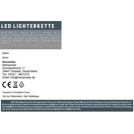Lichterkette warmweiß 1128 LED Timer Weihnachtsbeleuchtung innen & außen - Lichterkette LED
