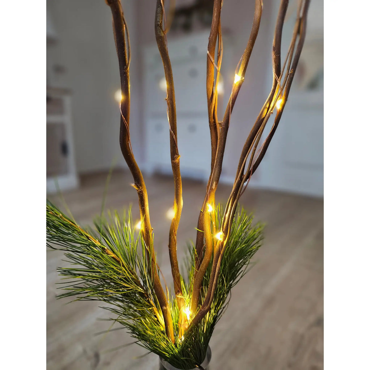 Lichterzweige LED warmweiß Weide Lichterkette Lichterzweig Timer Höhe – Meinposten