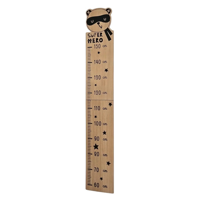 Messlatte Kinder Holz 60-150 cm Größenmesser Jungen und Mädchen Pandabär Tiger Zebra - Pandabär - Messlatte
