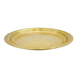Metallteller Dekoteller rund Gold 36 cm Kerzenteller Kerzentablett Adventsteller B-Ware - Dekoteller
