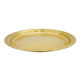 Metallteller Dekoteller rund Gold 36 cm Kerzenteller Kerzentablett Adventsteller B-Ware - Dekoteller