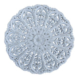 Ornament Holzbild Wandornament Holz shabby weiß Landhaus Dekoration Mandala Deko - Mia (Ø 40 cm) - Wandornament