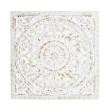 Ornament Holzbild Wandornament Holz shabby weiß Landhaus Dekoration Mandala Deko - Fina (40 x 40 cm) - Wandornament