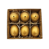 Ostereier Gold 12 Stück – Glänzende Oster Eier – Osterdeko Set für Tischdeko echte Eier - Osterhase
