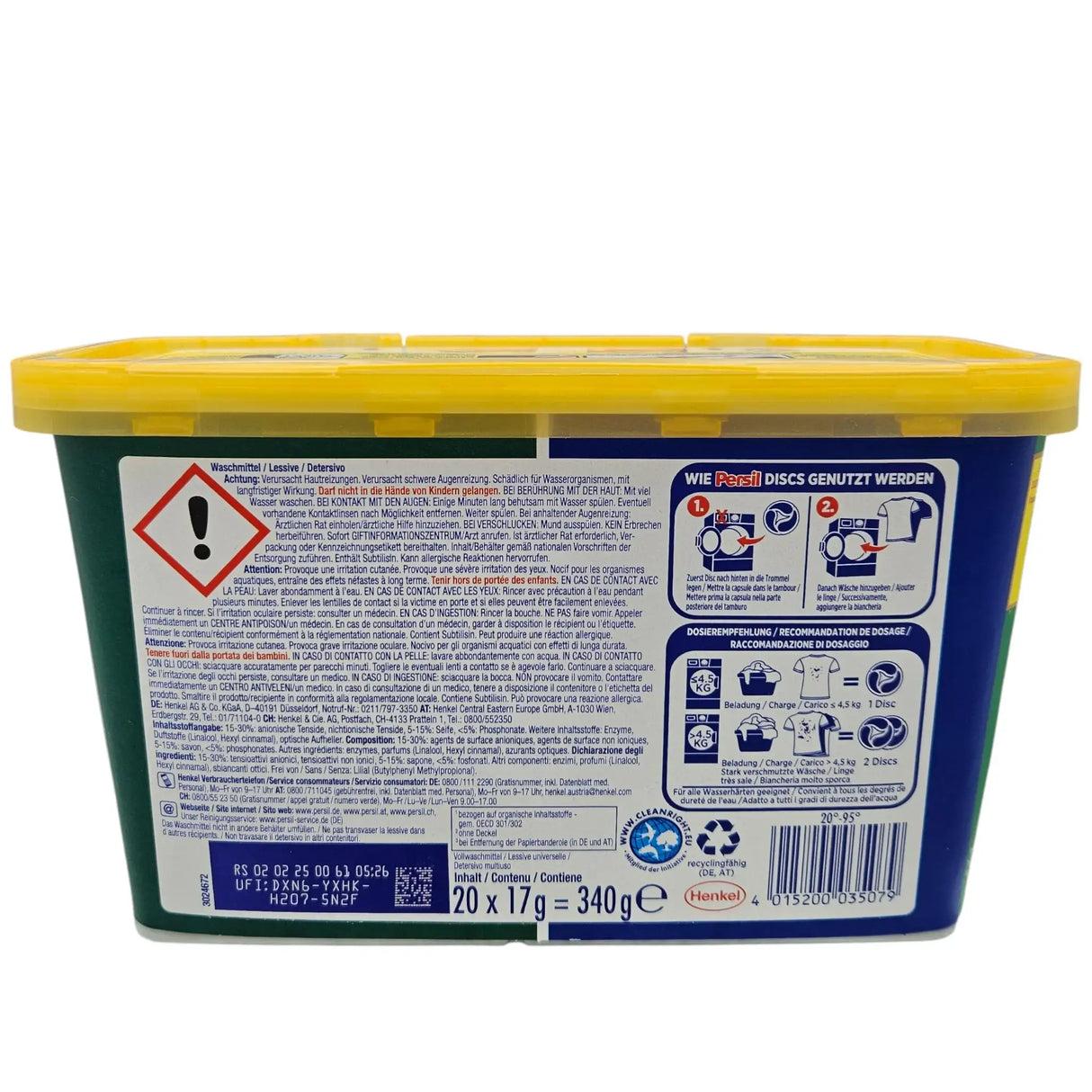 Sonderposten Waschmittel Persil Discs Rückseite