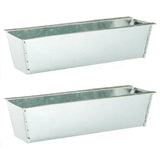 Pflanzkästen für Palette Paletten Pflanzkasten Palettenbeet Blumenkasten Kästen(Zink 2 Stück) - Pflanzkästen