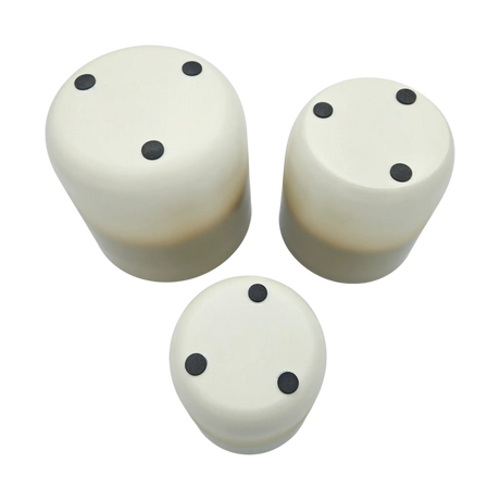 Pflanztopf Übertopf Blumentopf 3er Set Metalltopf creme beige rund Pflanzenübertopf - Übertopf