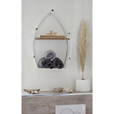 Regal Boot Weiß Wandregal Maritim Metall MDF-Holz 48x32x12 cm Dekoregal Shabby - Wandregal