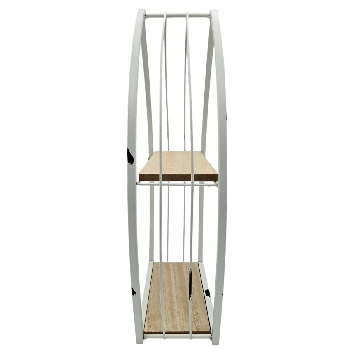 Regal Boot Weiß Wandregal Maritim Metall MDF-Holz 48x32x12 cm Dekoregal Shabby - Wandregal