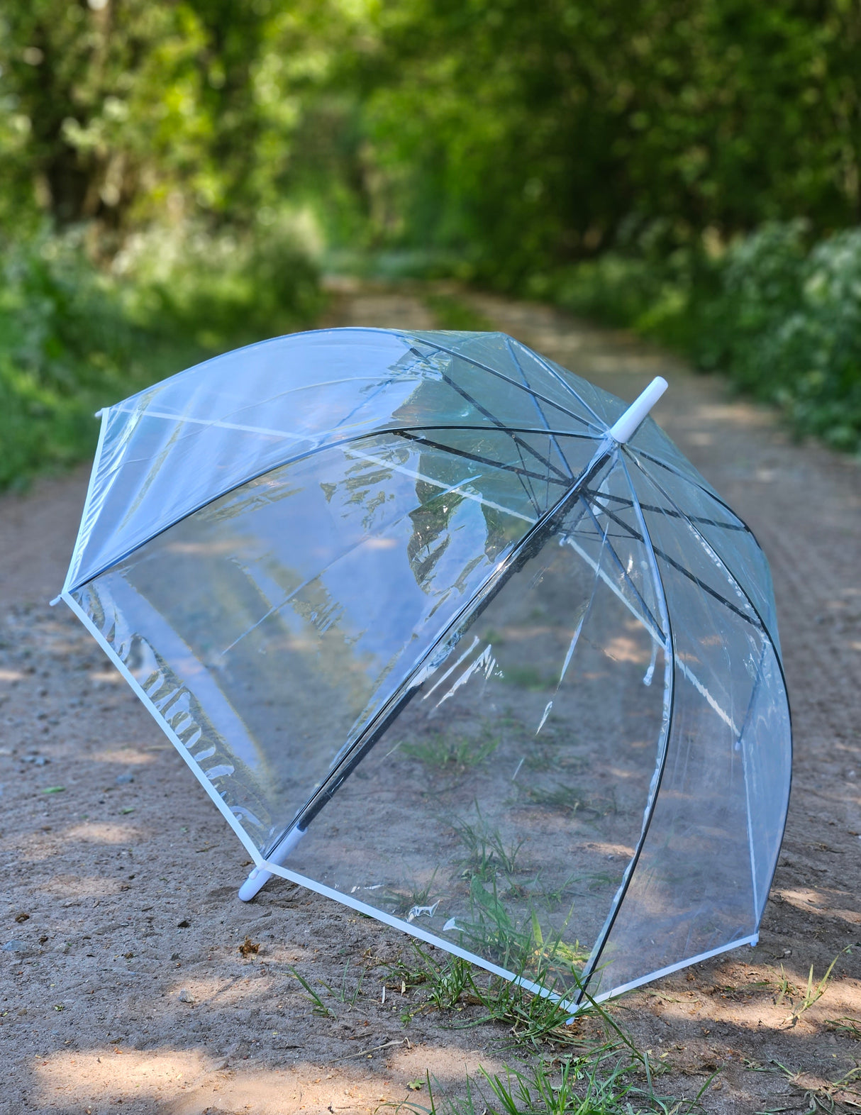 Regenschirm Glockenschirm Schirm Regen Glockenform rund klar transparent Ø 85 cm