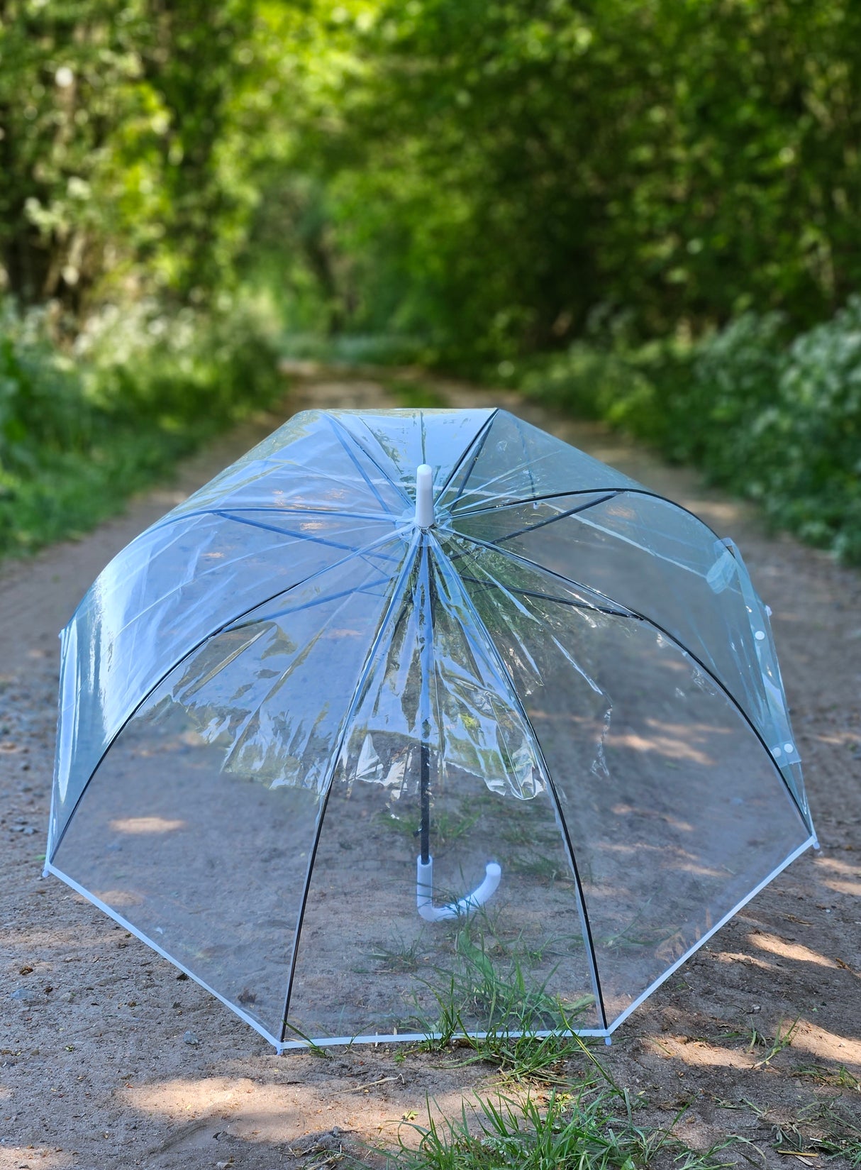 Regenschirm Glockenschirm Schirm Regen Glockenform rund klar transparent Ø 85 cm