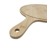 Schneibebrett Pizzabrett Servierbrett Dekobrett Bambus 43x31 Saftrille Holzbrett - Holzbrett