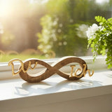 Schriftzug Schild Aufsteller Liebe Hochzeit DU & ICH Holzdeko Mango Geschenk L26 cm - Schriftzug