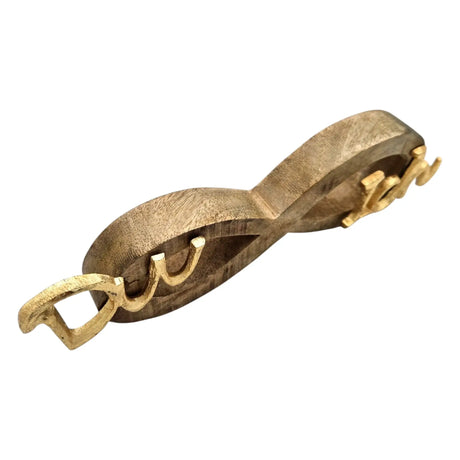 Schriftzug Schild Aufsteller Liebe Hochzeit DU & ICH Holzdeko Mango Geschenk L26 cm - Schriftzug