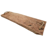 Serviertablett Holz Servierbrett Anrichteplatte Platte Tablett braun 50 cm Lang - Serviertablett